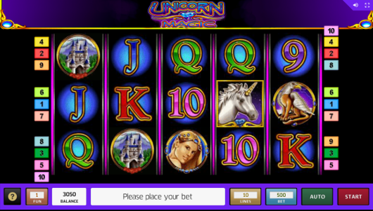 Играть на сайте Вулкан Россия в прибыльный игровой автомат Unicorn Magic