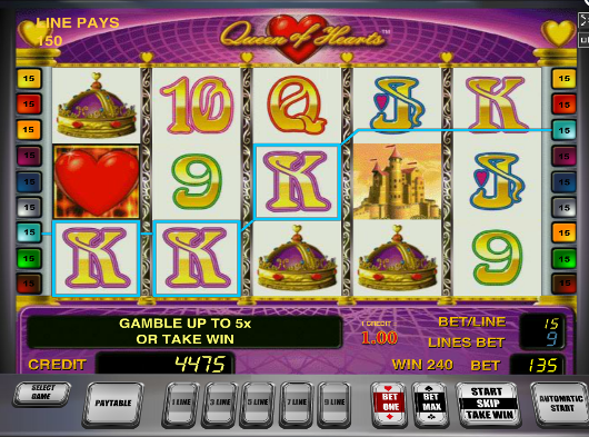Игровой автомат Queen of Hearts - выигрывай в зал игровых автоматов Азино777